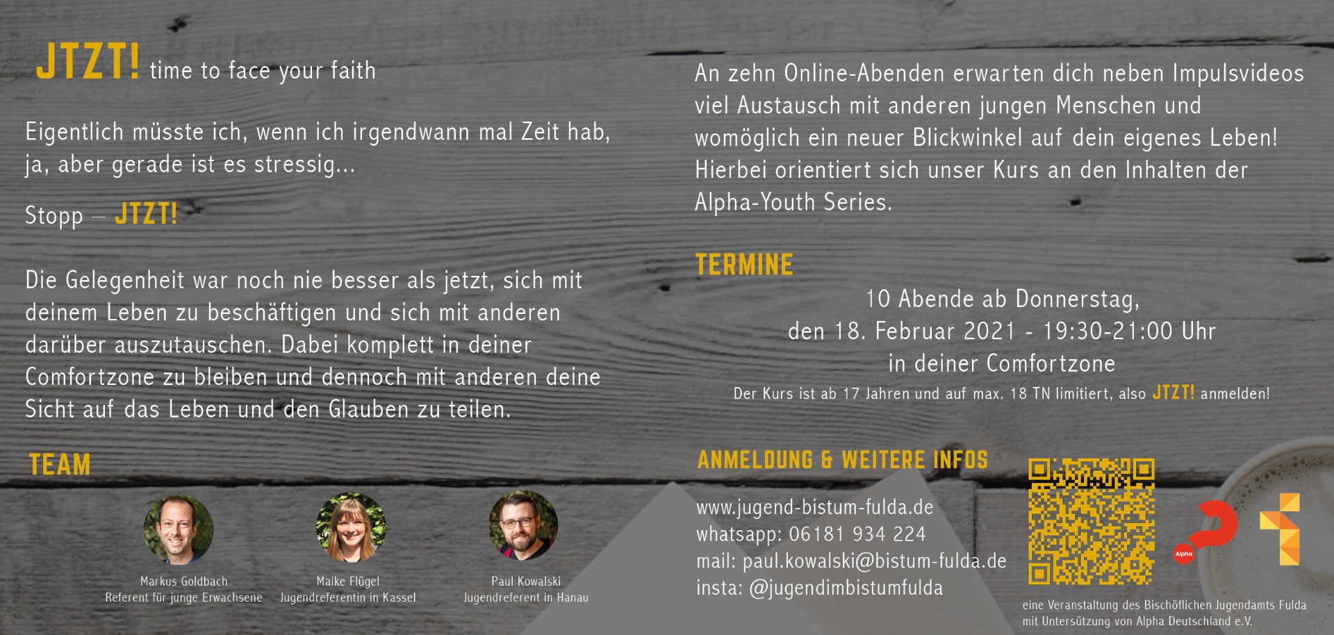 JTZT! time to face your faith