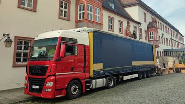 Hilfstransporter der Bistums-AG für die Ukraine-Hilfe auf dem Weg nach Iwano-Frankiwsk
