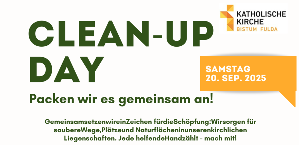 Bistum Fulda lädt ein zum Clean-Up Day 